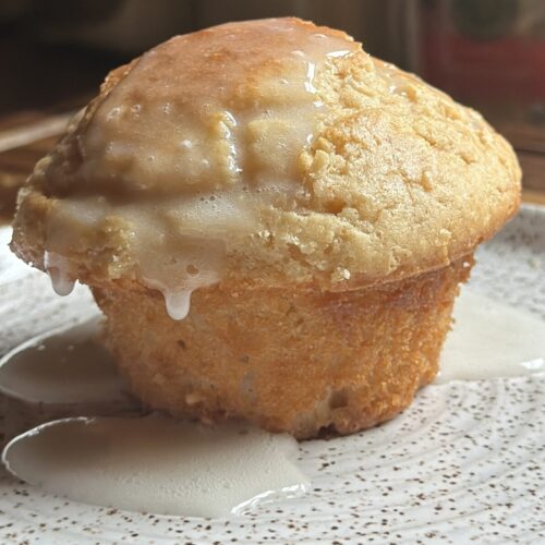 Cinnamon Roll Muffins with Vanilla Glaze