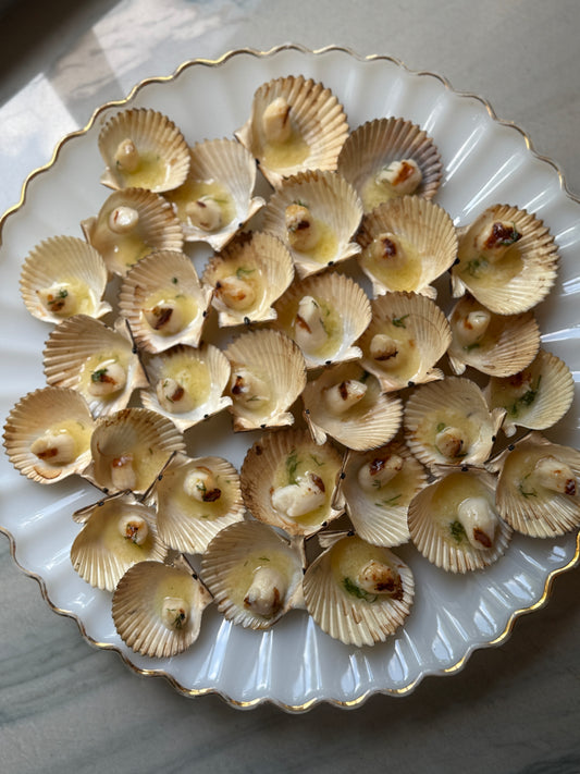 Grilled Scallops with Lemon & Herb Butter