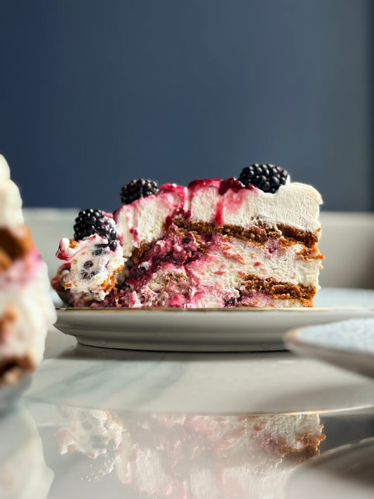 blackberry cobbler, blackberry cobbler cake, icebox cake, summer dessert, southern summer dessert 